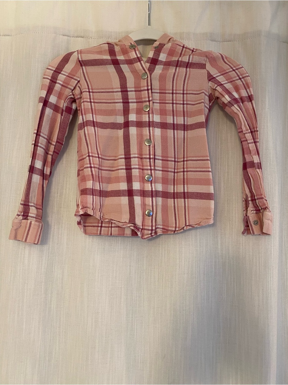 btween Pink Plaid Button-Down Shirt